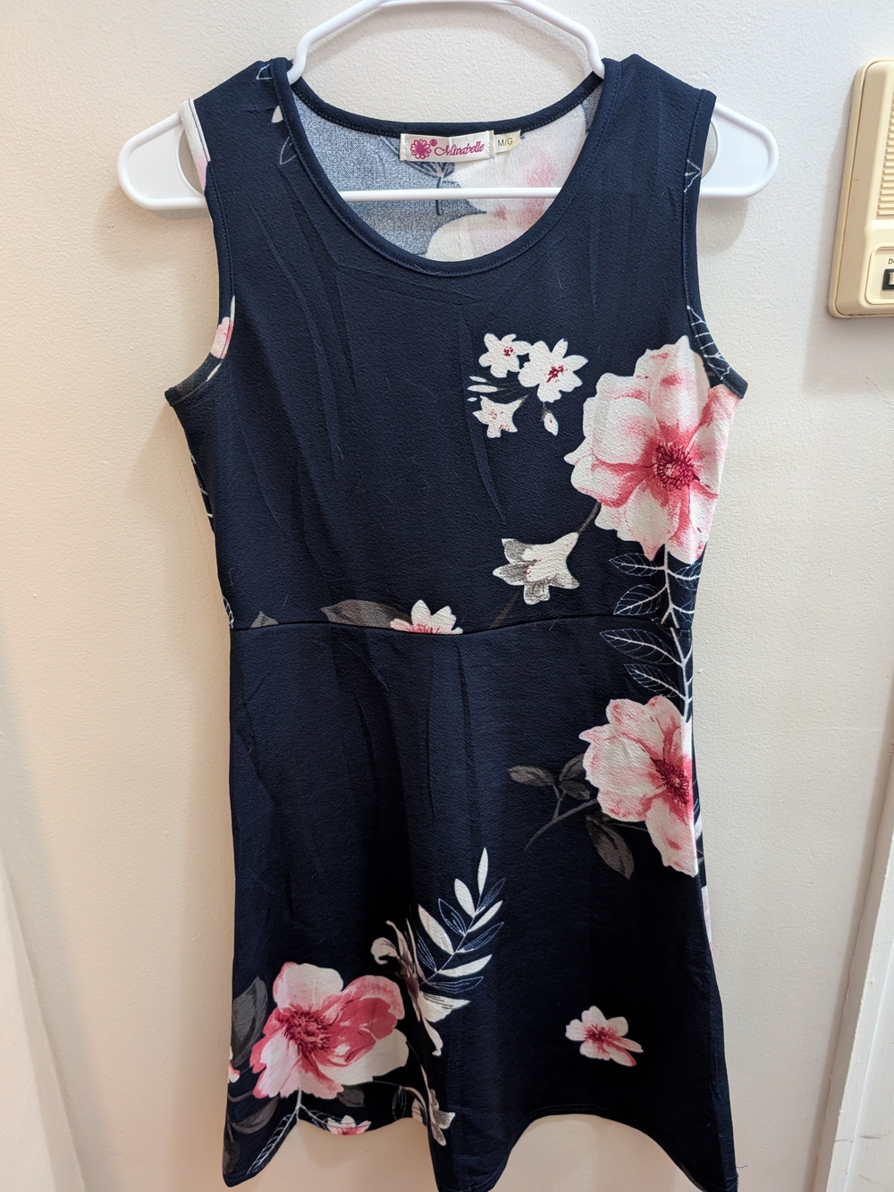 Mivabelle Floral Mini Dress in Blue & Pink Size Medium